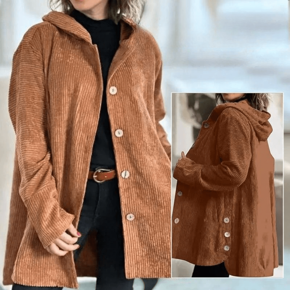 Maris Velvet-Rib Swing Coat