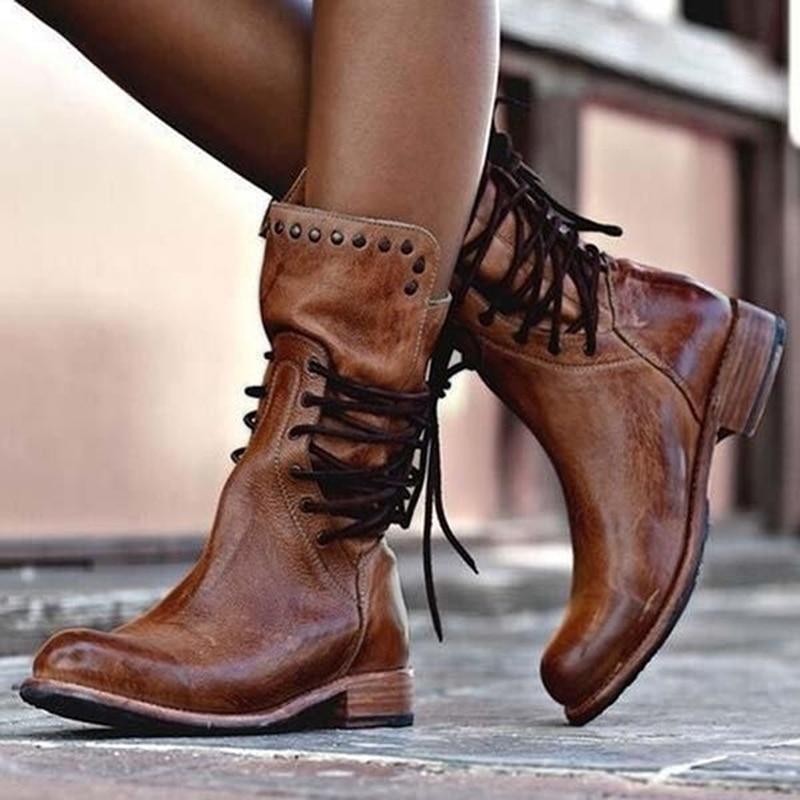 Sophia  Rustic Vintage Riding Boots
