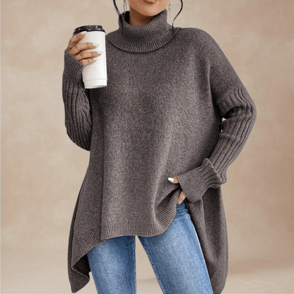 Marin Rib-Sleeve Tunic Sweater