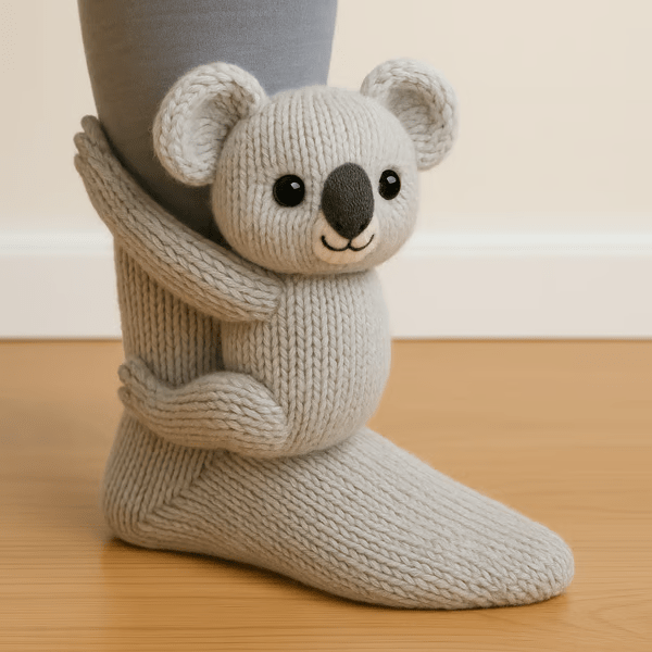 Furry Friends Knit Socks