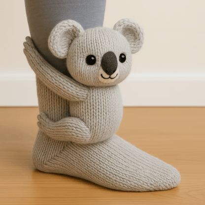 Furry Friends Knit Socks