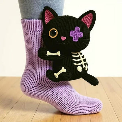 Furry Friends Knit Socks