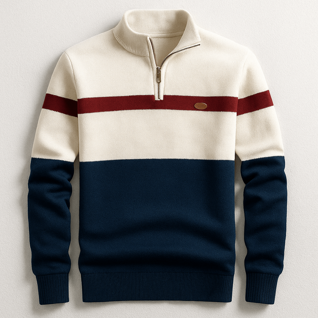 Atlas Two-Tone Zip Pullover