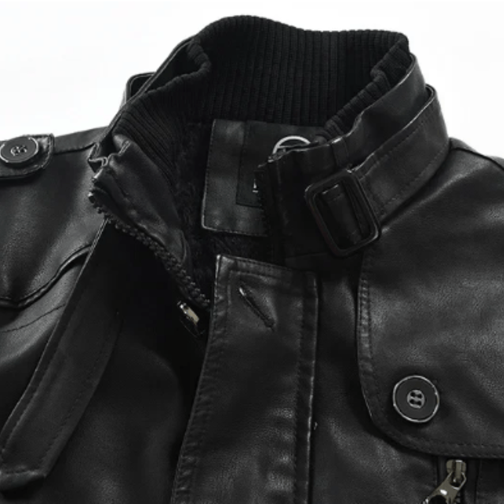 George Distressed Leather Jacket