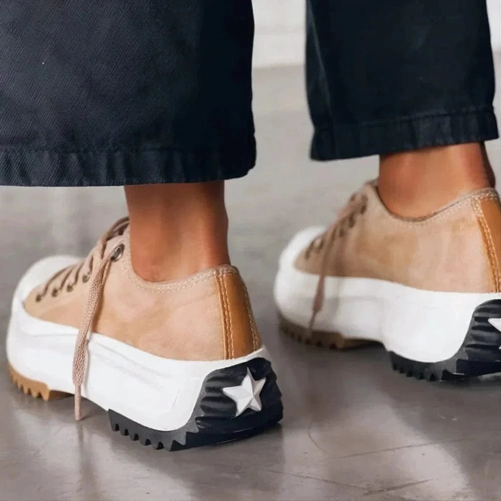 Sable Cap-Toe Canvas Platform Sneaker