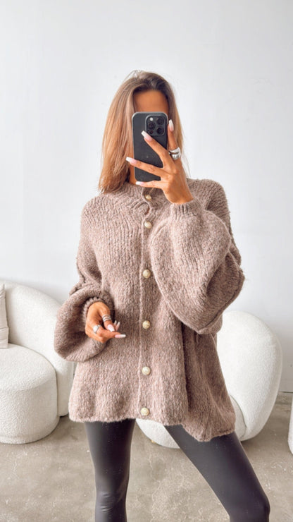 Isla Luxe Button-Up Cardigan