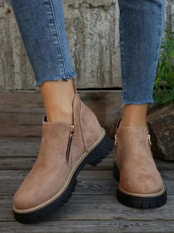 Mila Zip-Heel Booties