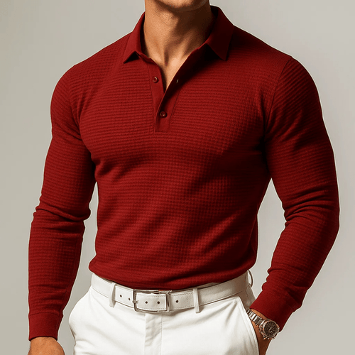 Miles Textured Stretch Polo