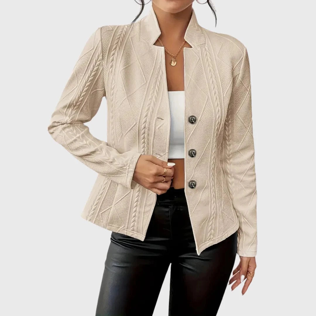 Ava Cable-Knit Blazer