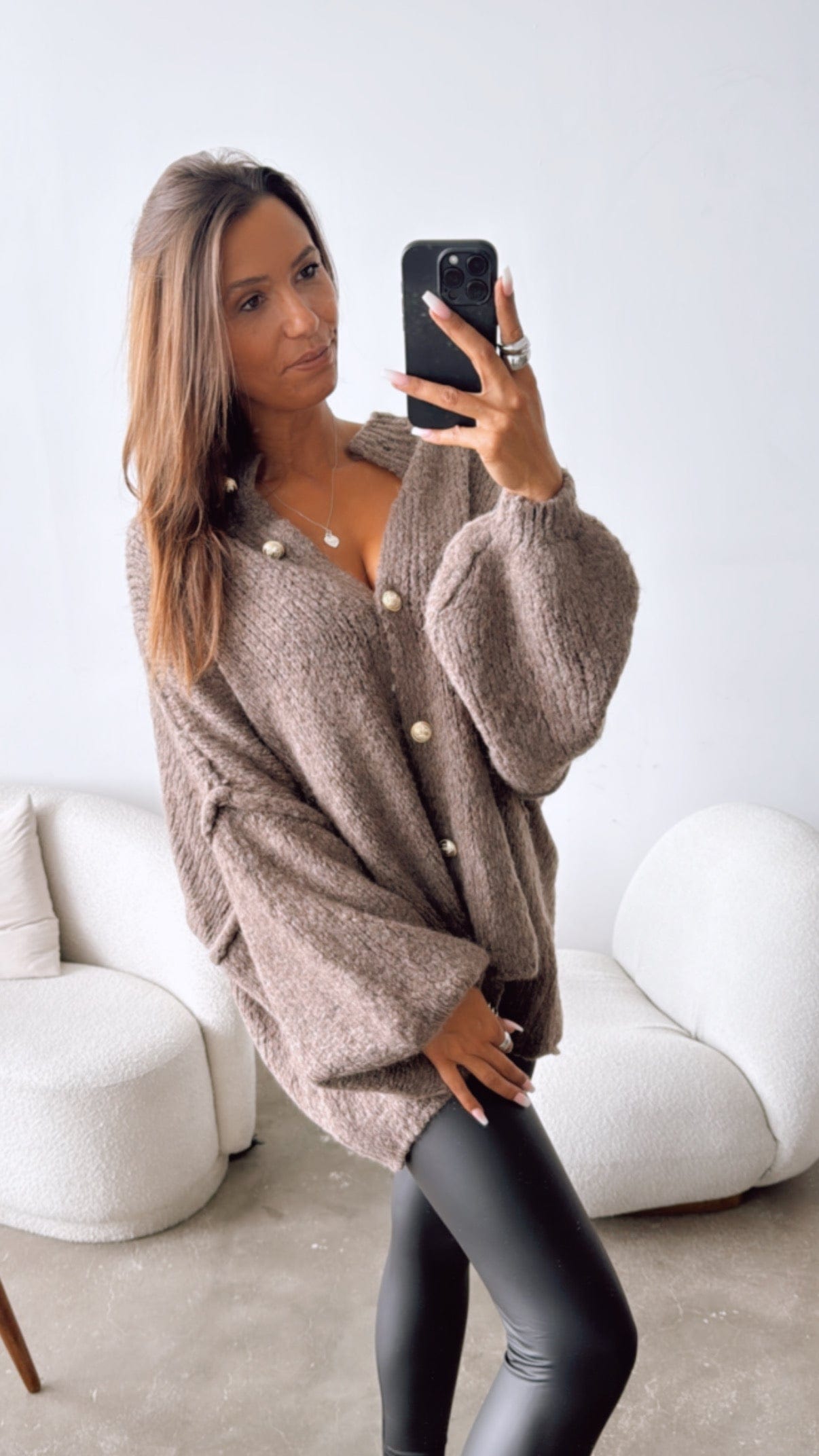 Isla Luxe Button-Up Cardigan