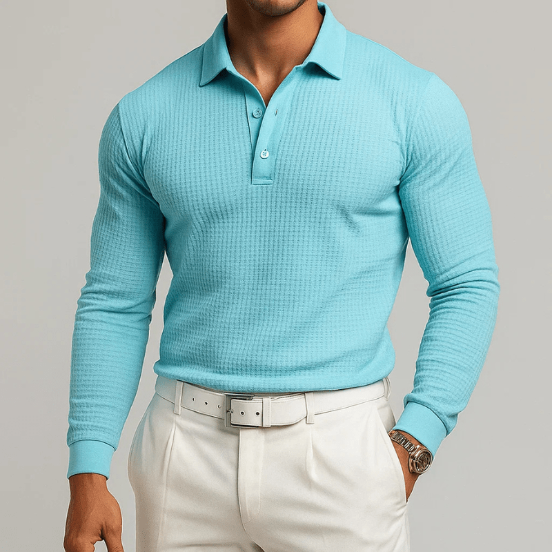 Miles Textured Stretch Polo