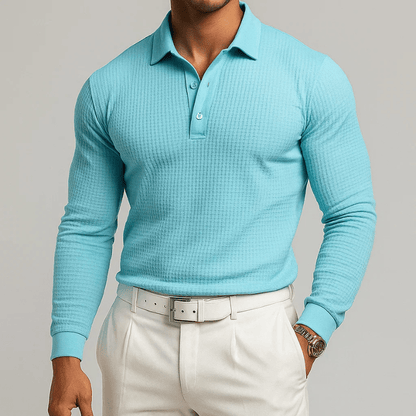 Miles Textured Stretch Polo