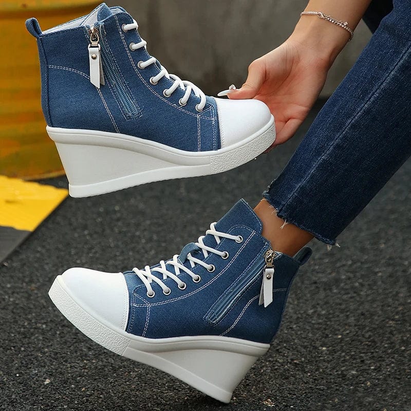 Alina Canvas Wedge Sneakers