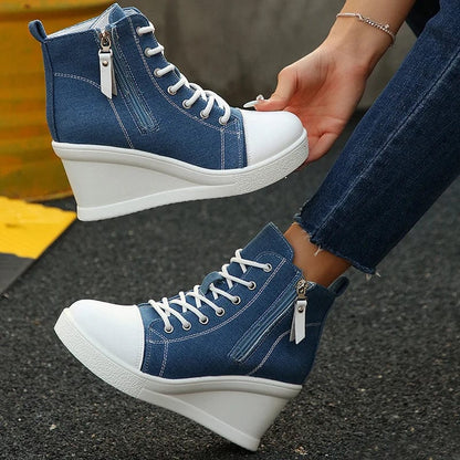 Alina Canvas Wedge Sneakers