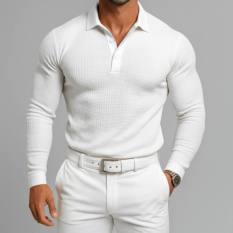 Miles Textured Stretch Polo