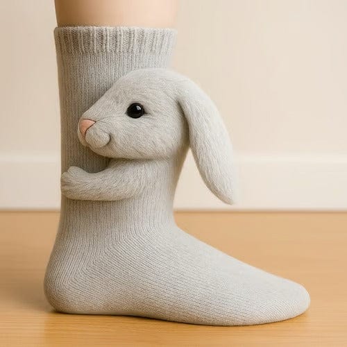 Furry Friends Knit Socks