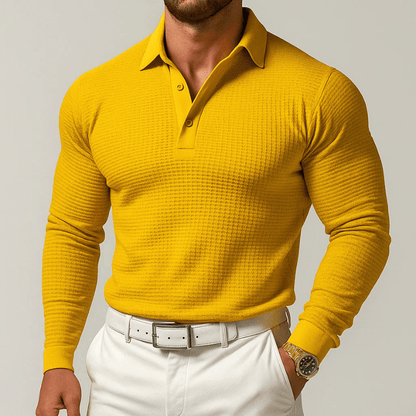 Miles Textured Stretch Polo
