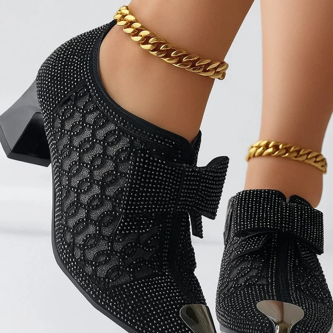 Zara Embellished Bow Pumps