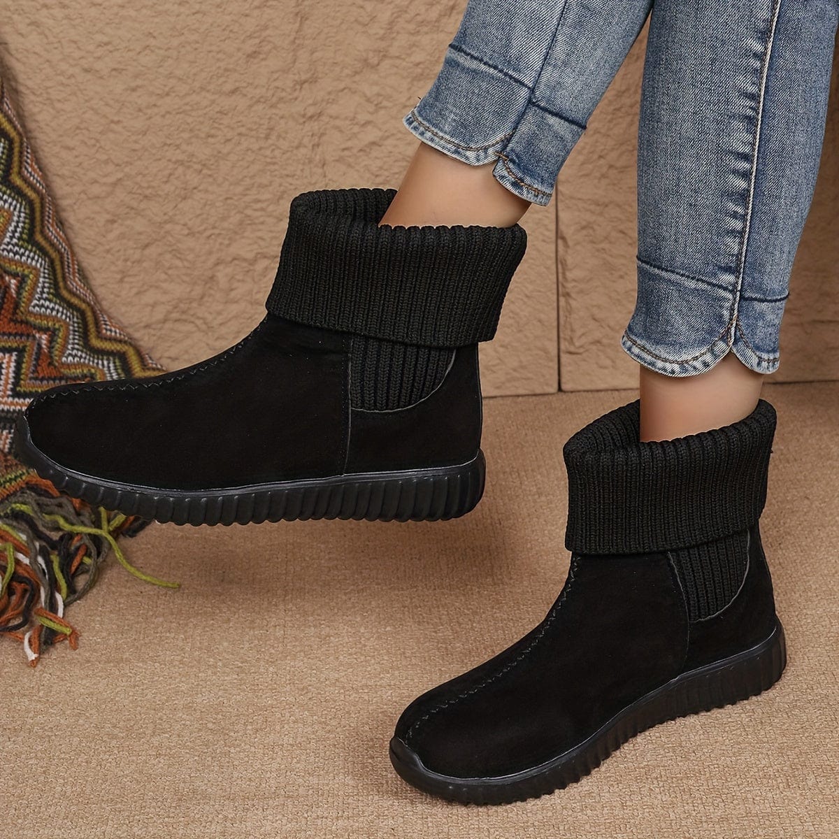 Isla Suede Fold-Top Bootie