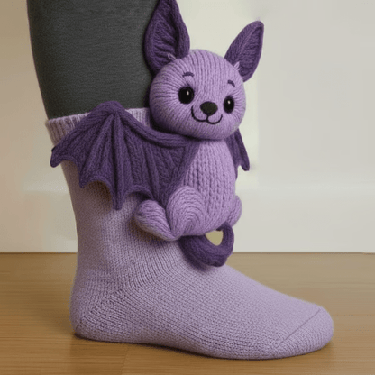 Furry Friends Knit Socks