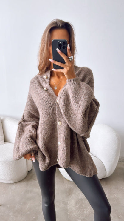 Isla Luxe Button-Up Cardigan