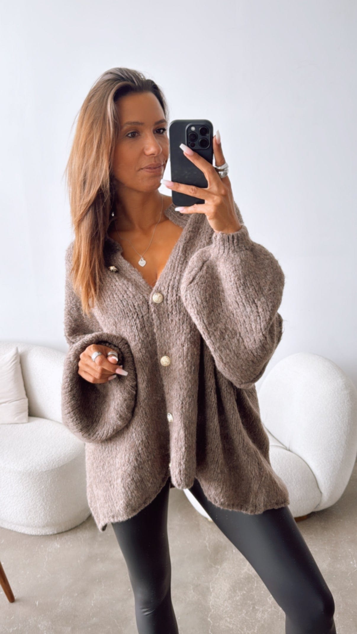 Isla Luxe Button-Up Cardigan