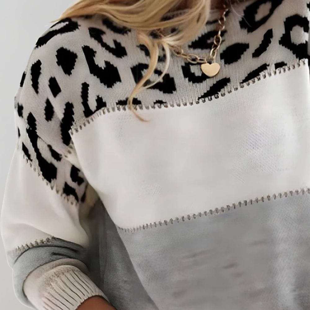 Tessa Wild-Mix Knit Pullover