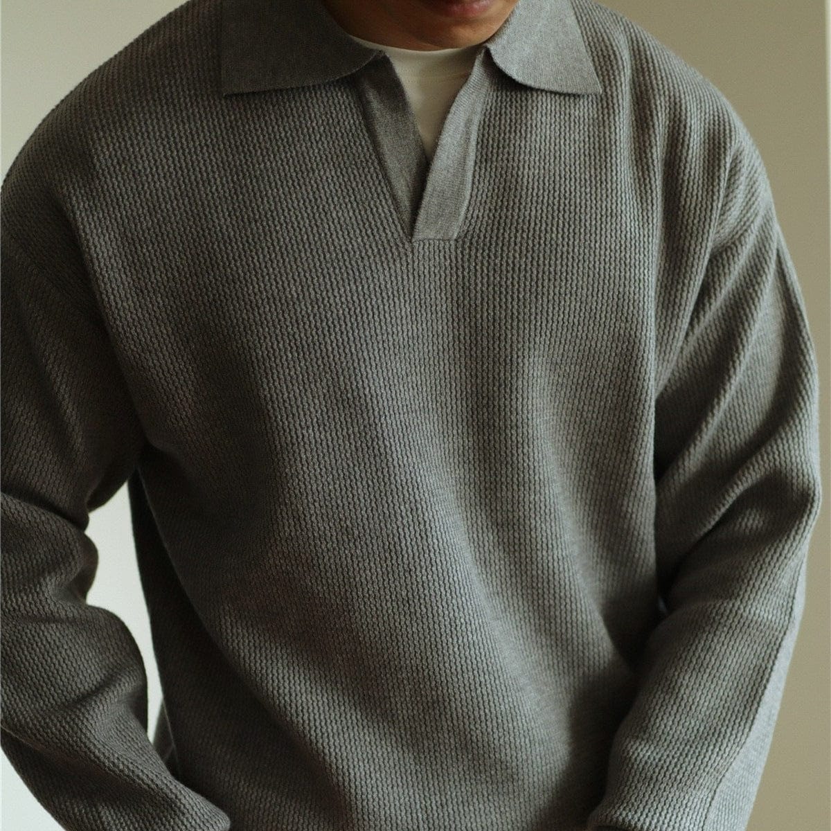 Nolan Open-Collar Knit