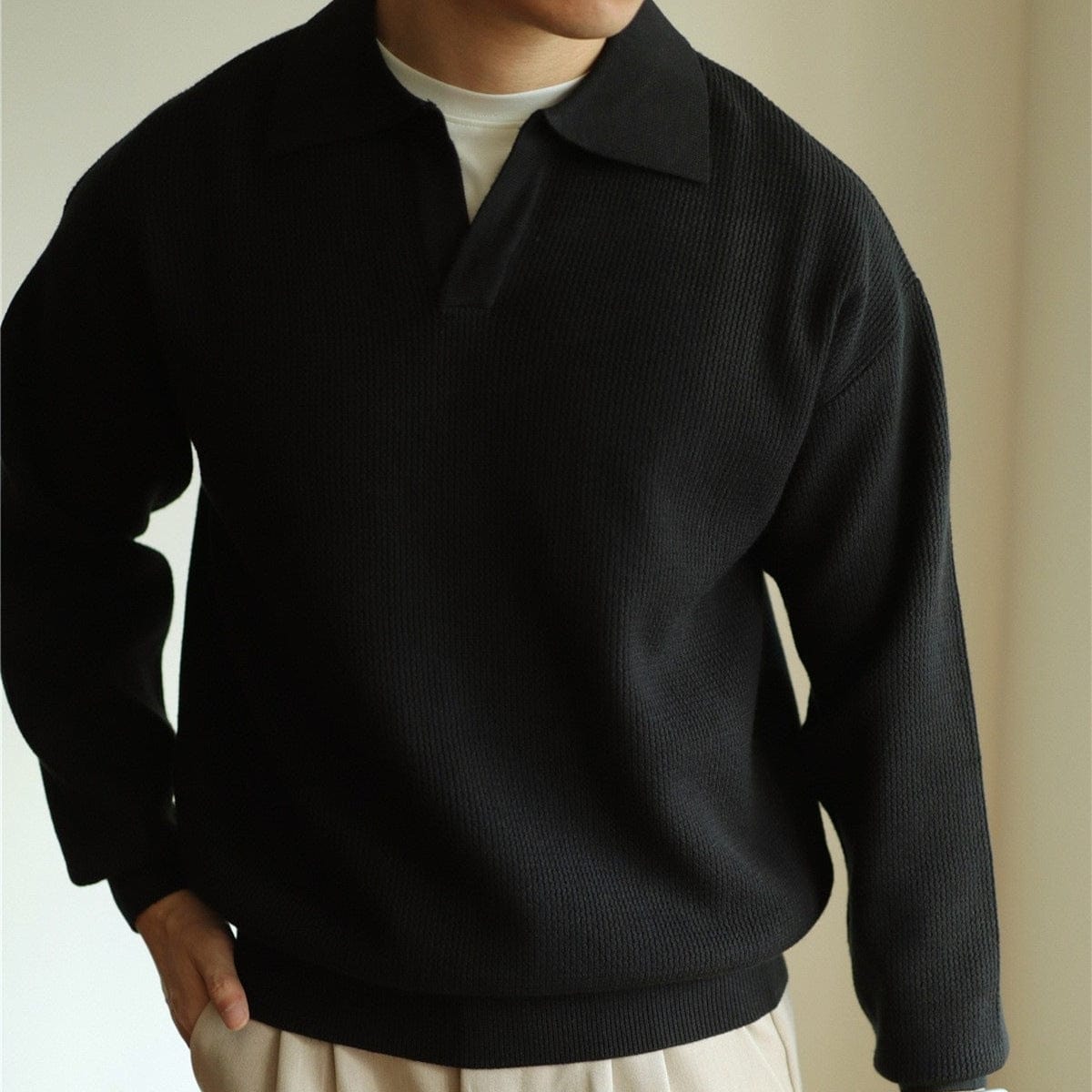 Nolan Open-Collar Knit