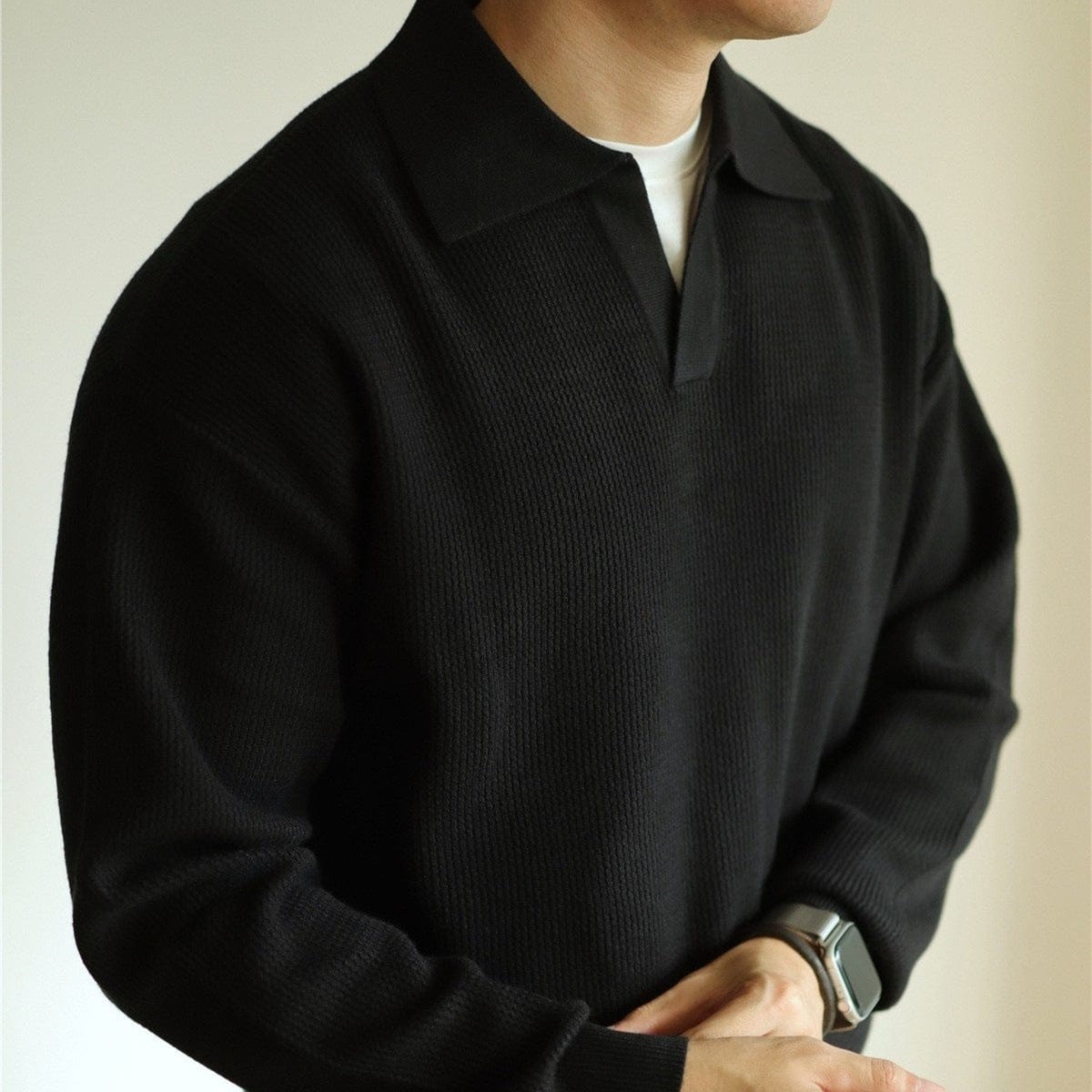 Nolan Open-Collar Knit