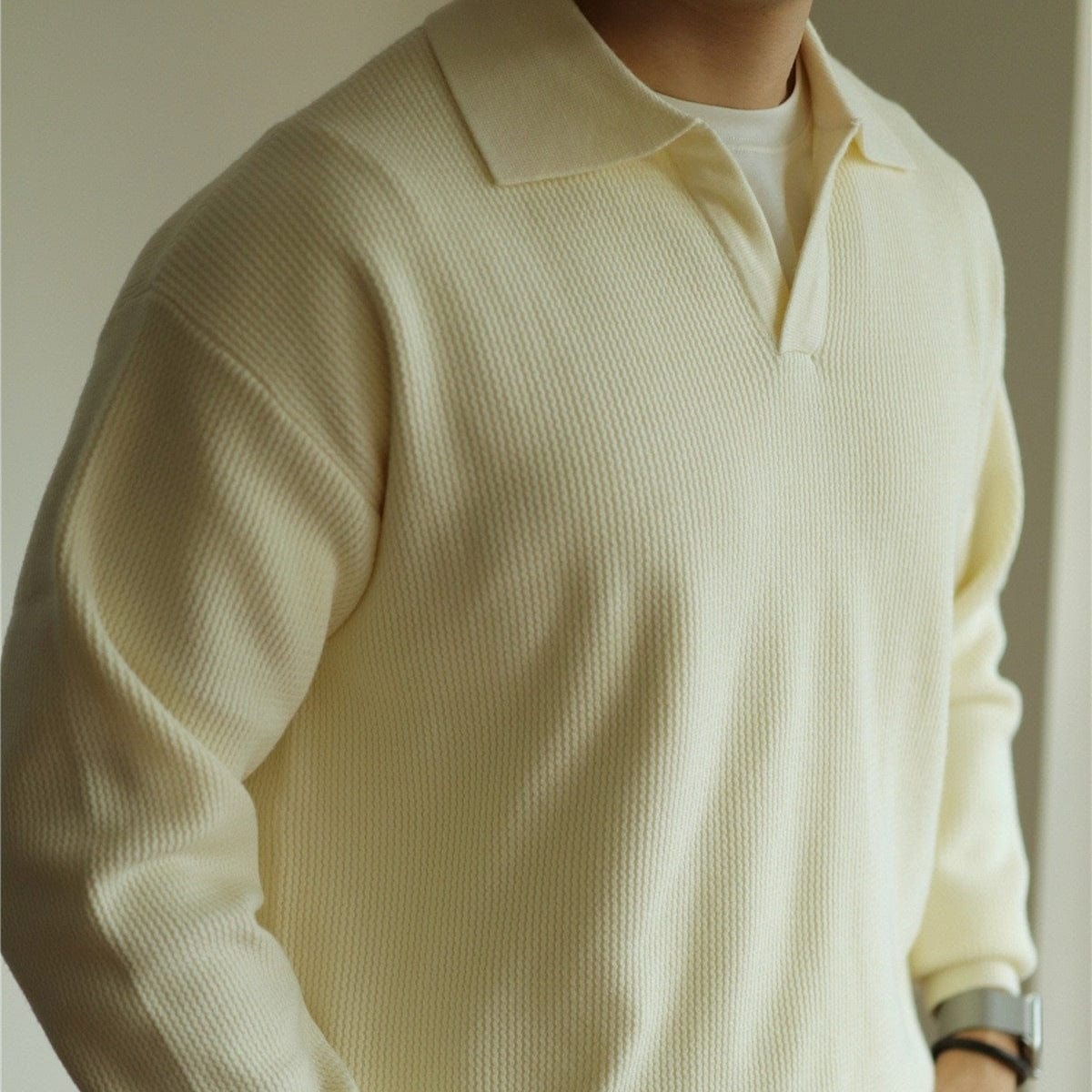 Nolan Open-Collar Knit
