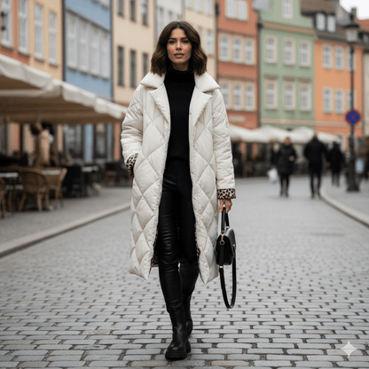 Lena Quilted Leopard Coat