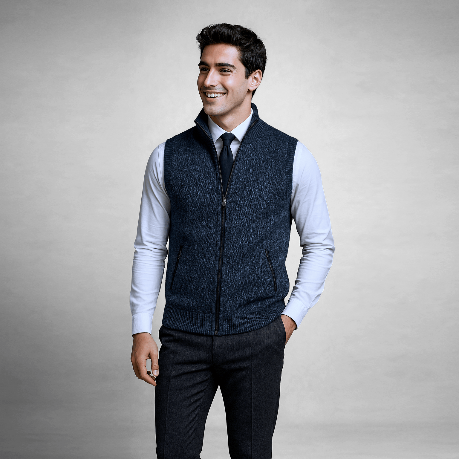 Harlan Marled Zip Gilet