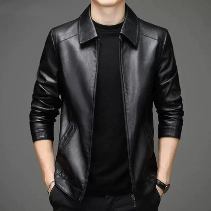 Harry Quilted Detail Leather Jacket