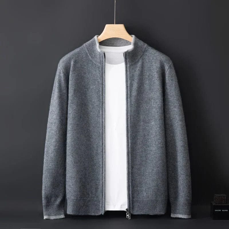 Caspian Minimal Zip Cardigan