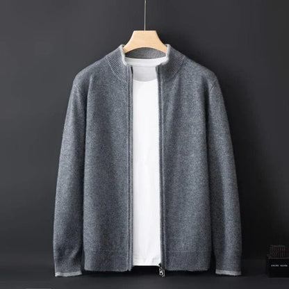 Caspian Minimal Zip Cardigan