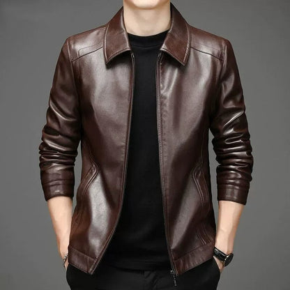 Harry Quilted Detail Leather Jacket