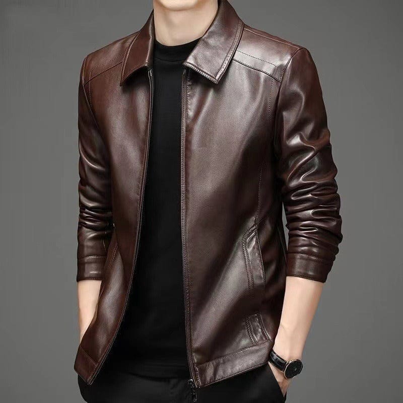 Harry Quilted Detail Leather Jacket