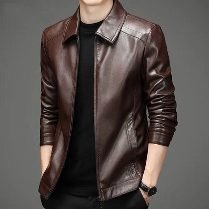 Harry Quilted Detail Leather Jacket