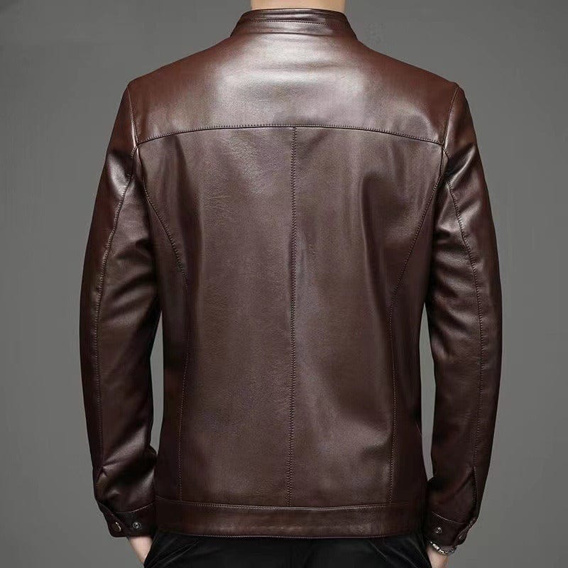 Harry Quilted Detail Leather Jacket