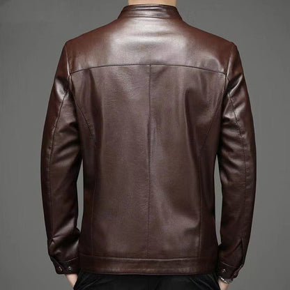 Harry Quilted Detail Leather Jacket