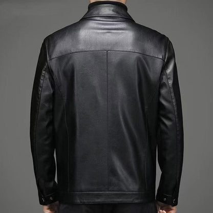 Harry Quilted Detail Leather Jacket