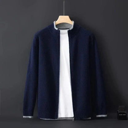 Caspian Minimal Zip Cardigan