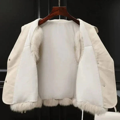 Mira Plush Fur Collar Vest