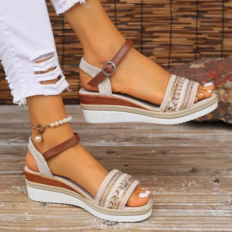 Aria Orthopedic Wedge Sandals