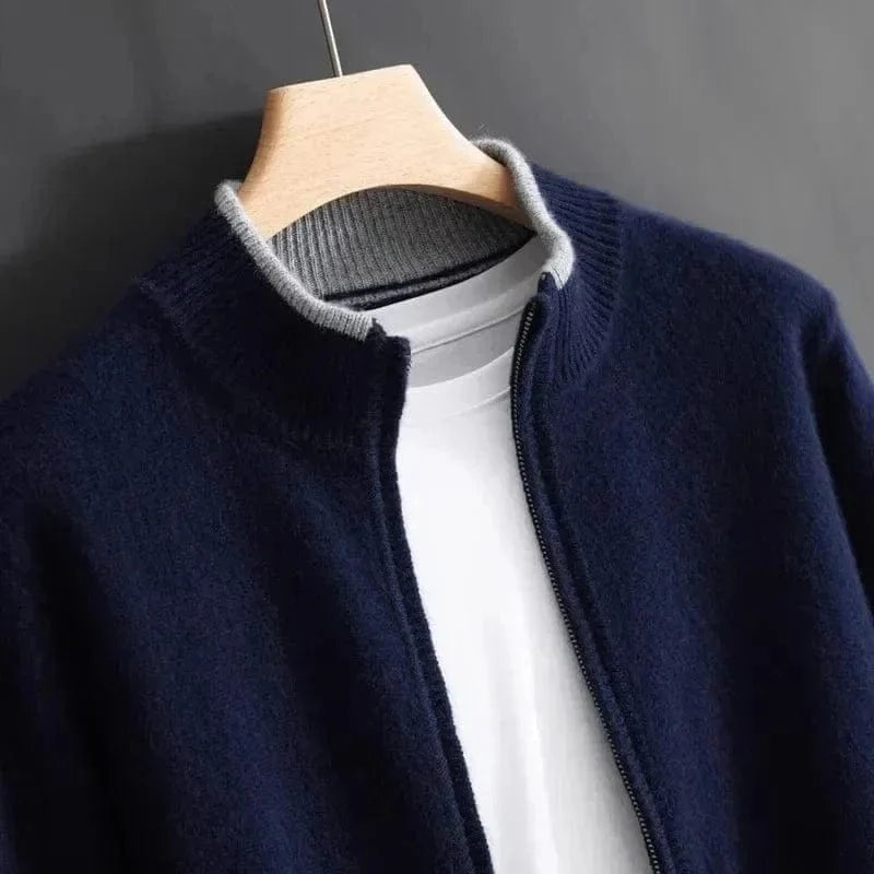 Caspian Minimal Zip Cardigan