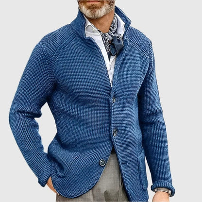 Rowan Grid-Texture Button Cardigan