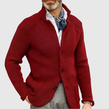 Rowan Grid-Texture Button Cardigan