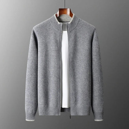 Caspian Minimal Zip Cardigan
