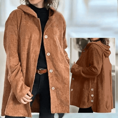 Maris Velvet-Rib Swing Coat